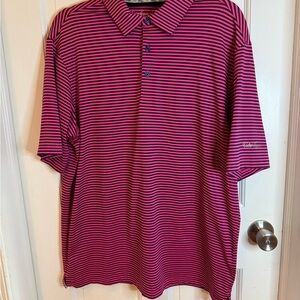 Walter Hagen Striped Polo Shirt - Pink and Blue M